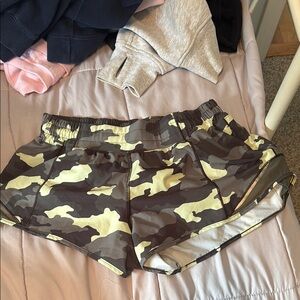 lululemon athletica Camo Athletic Shorts EUC